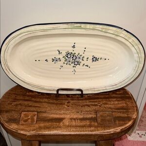 Vintage made in Italy serving platter with Floral Design